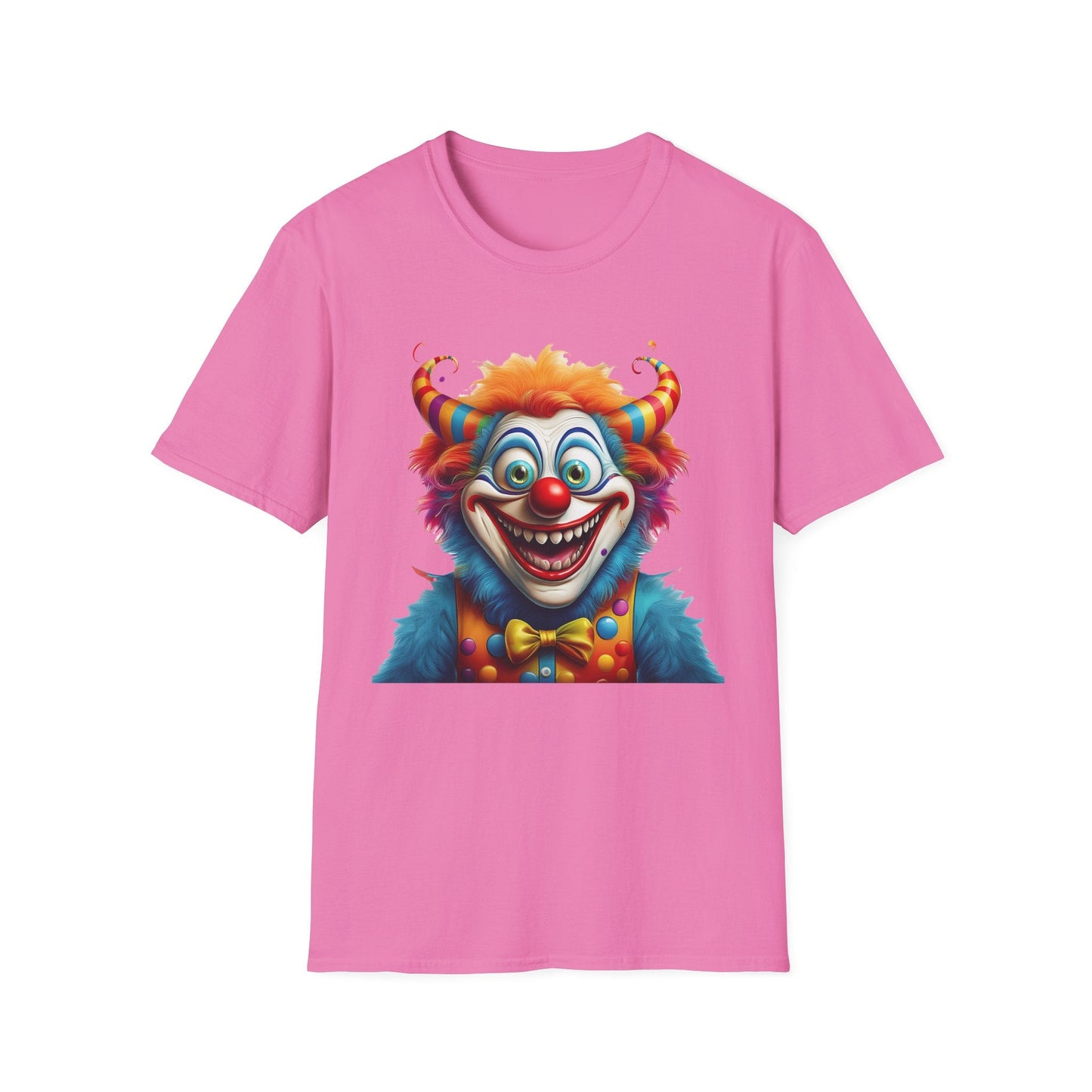 Unisex Clown Shirt Circus Tee Funny Man Shirt Scary Man Shirt Gildan Softstyle 64000