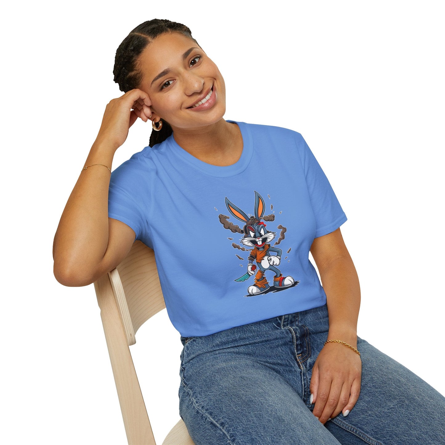 Bugs Bunny T Shirt Unisex Cartoon Tee Gildan Softstyle 64000 Comfortable Graphic Tee Classic