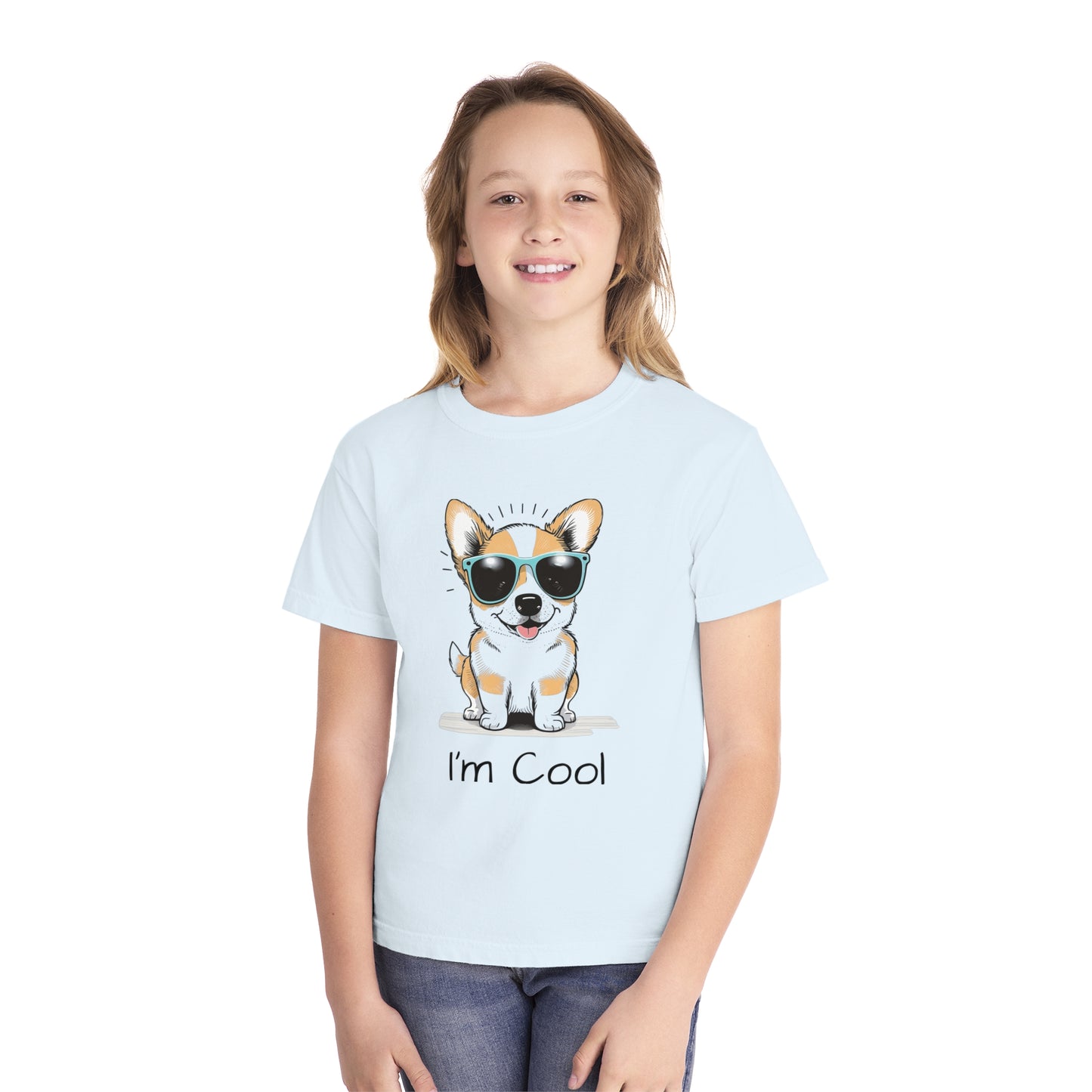 Youth Tee Shirt with Cool Dog