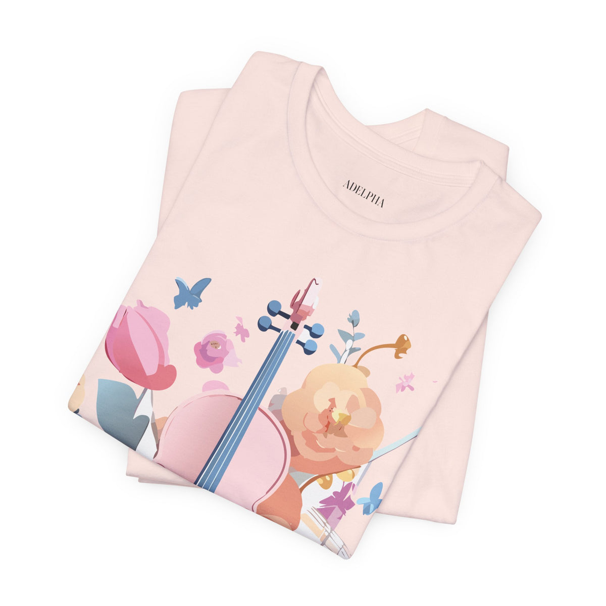 Music Graphic Unisex Cotton Bella+Canvas Tee with Art Design m171