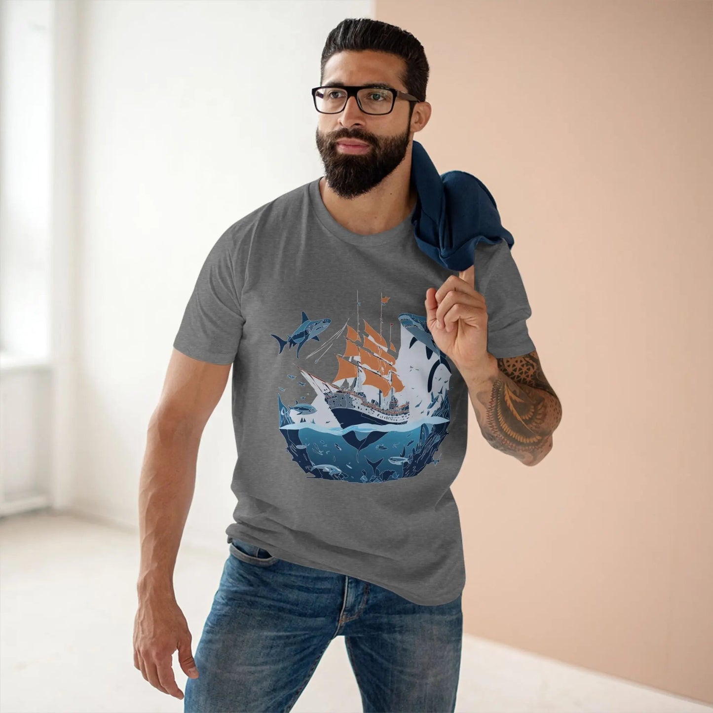 Ocean Coast Graphic Unisex 100 Cotton Staple Tee 33