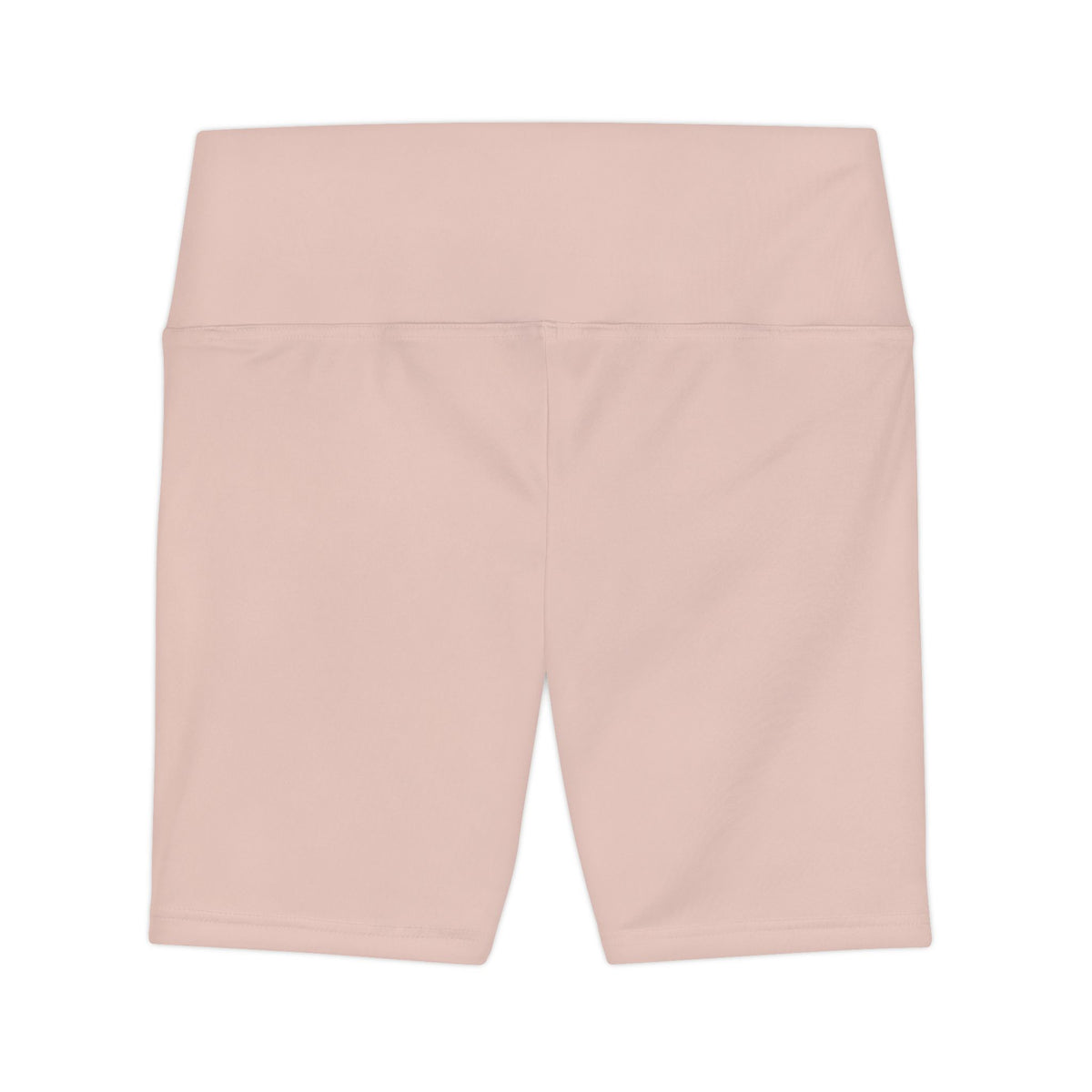 Almond Silk Beige Women's Nude Pink High-Waist Workout Shorts — Biker Fitness Activewear