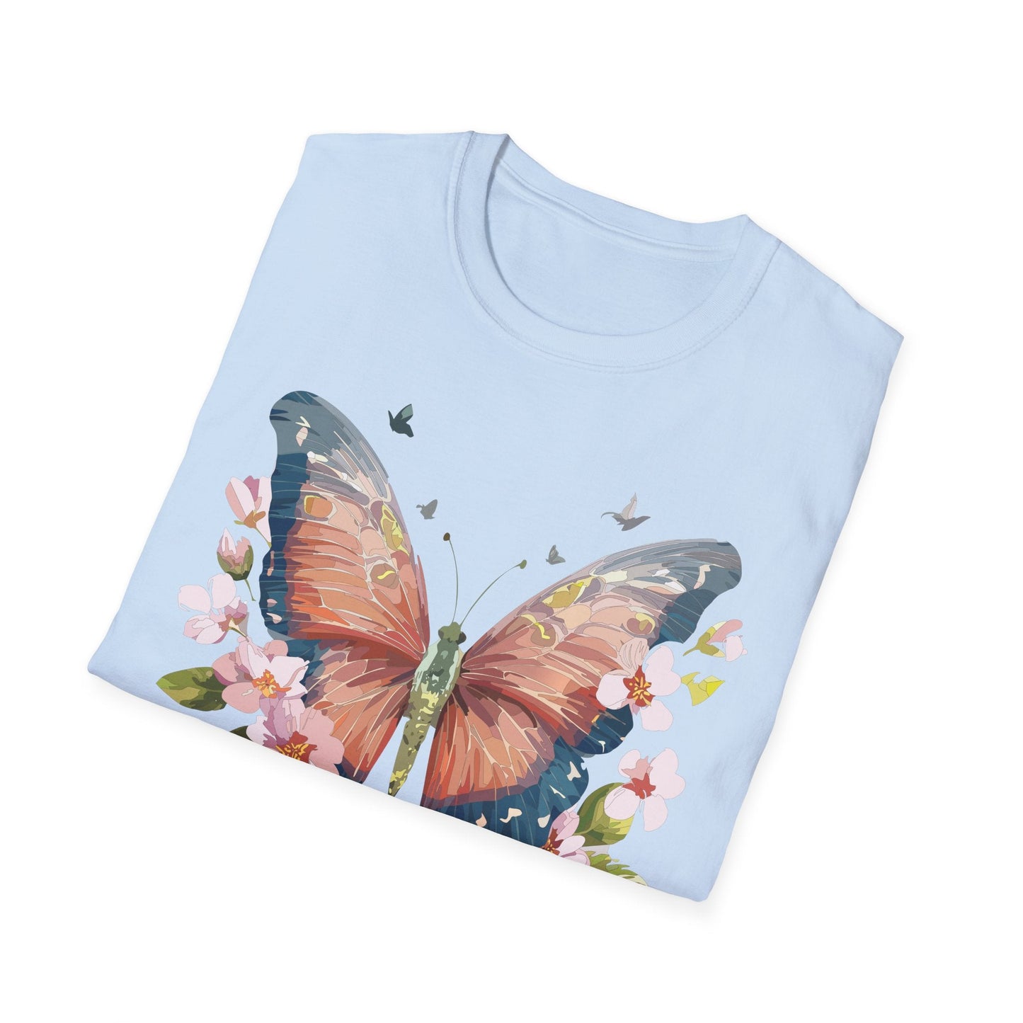 Unisex Monarch Butterfly T Shirt Softstyle 64000 Gildan Ring Spun Cotton Tee Lightweight Comfort
