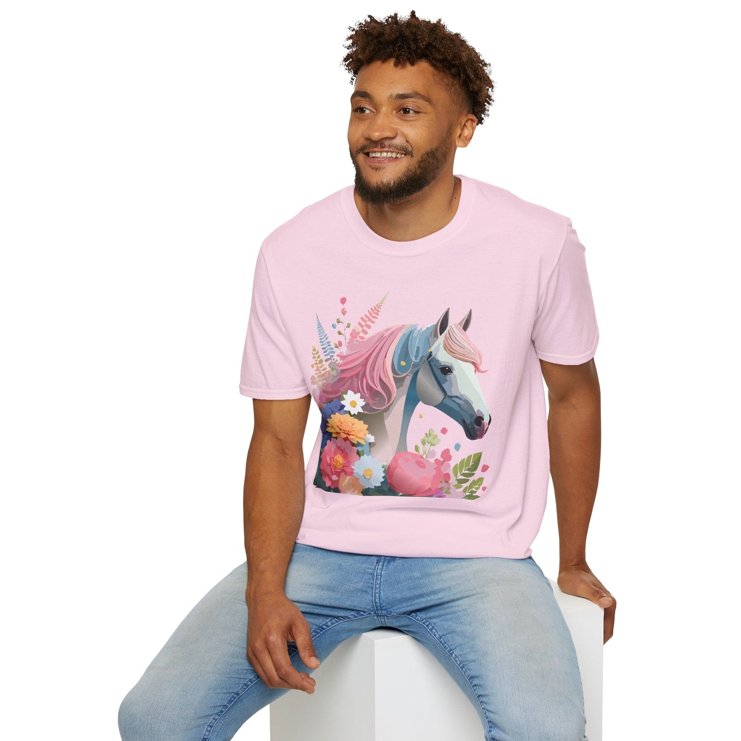Horse Shirt Unisex Gildan Softstyle 64000 Cotton Tee With Animals