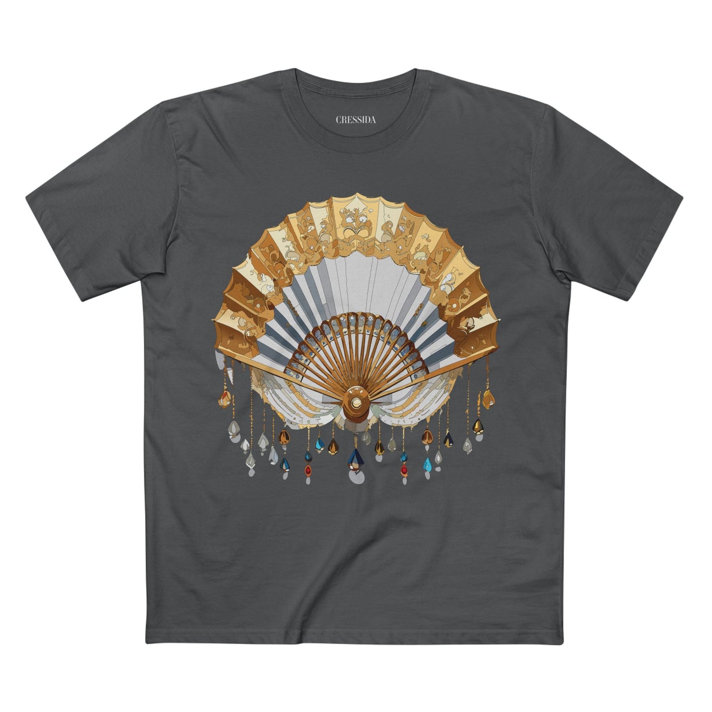 Antique Fan Graphic Design T-Shirt Unisex 100 Cotton Floral Carnival Artwork Tee 13