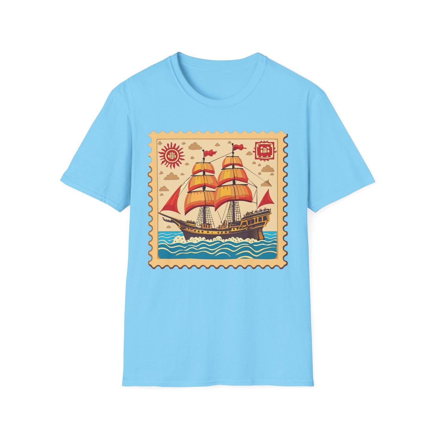 Ship T Shirts Frigate Vessel Tee Unisex Softstyle Gildan 64000 100 Percent Ring Spun Cotton