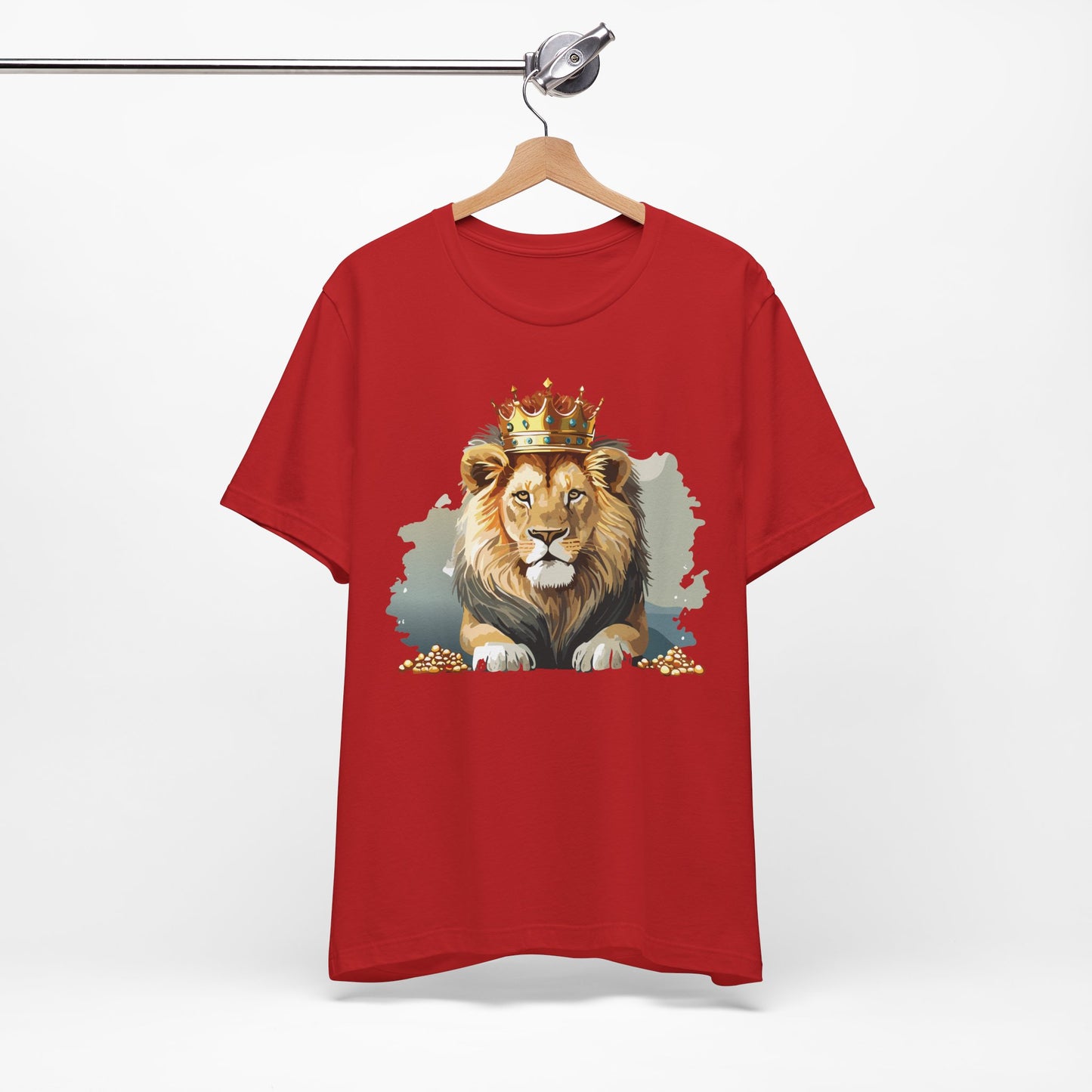 Majestic Lion Crown T-shirt, Animal Shirt, Lion Tee, Unisex Top, Birthday Gift, Shirt with Animal design