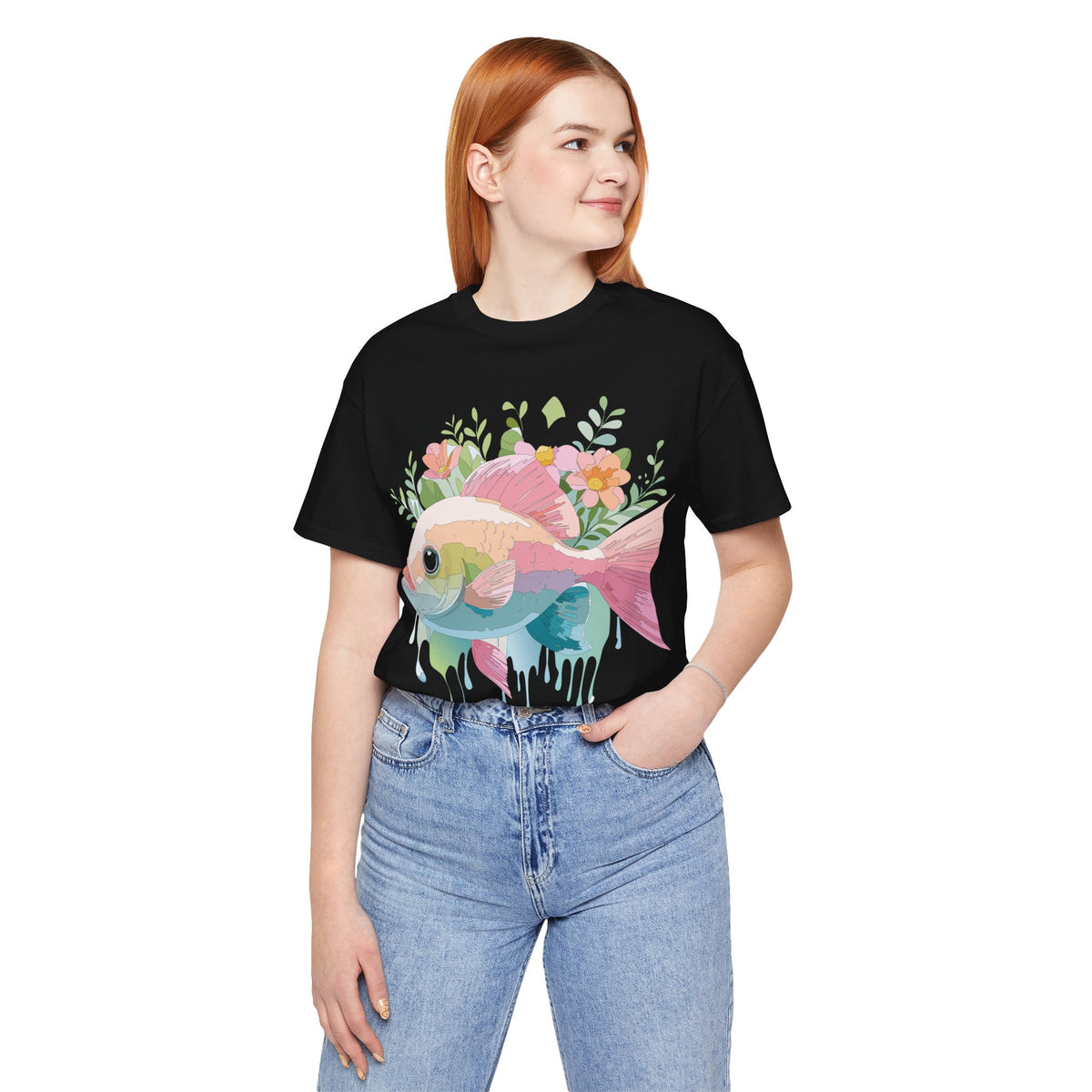 Fish Graphic Design Tee Bella+Canvas Unisex 100 Cotton Tee Shirt a100