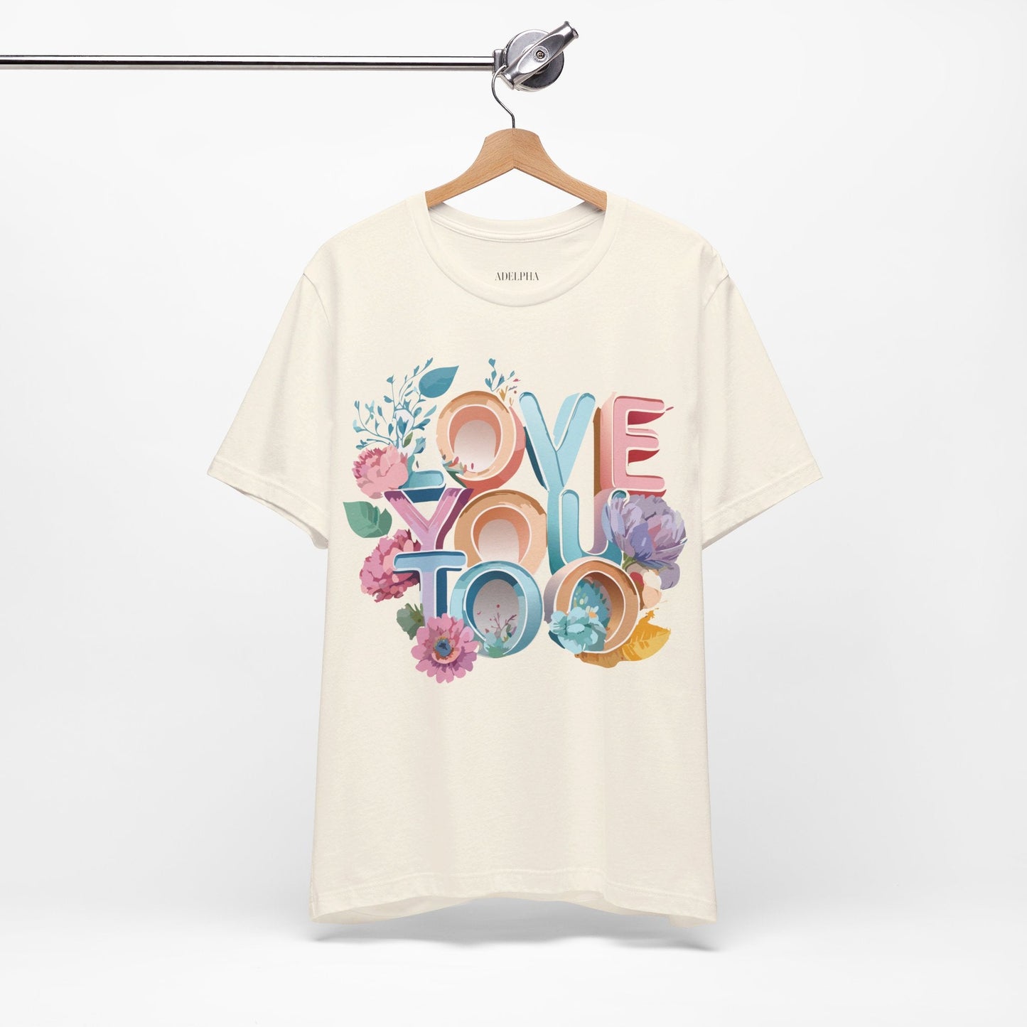 Valentine Day Graphic Unisex 100 Cotton Vintage Artwork with Love and Flower Design Tee 39