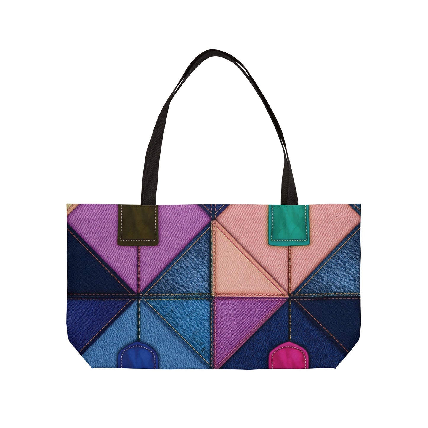 Denim Print Yoga Bag High-Quality 100% Spun Polyester 24x13 Canvas Gym Bag 31-2