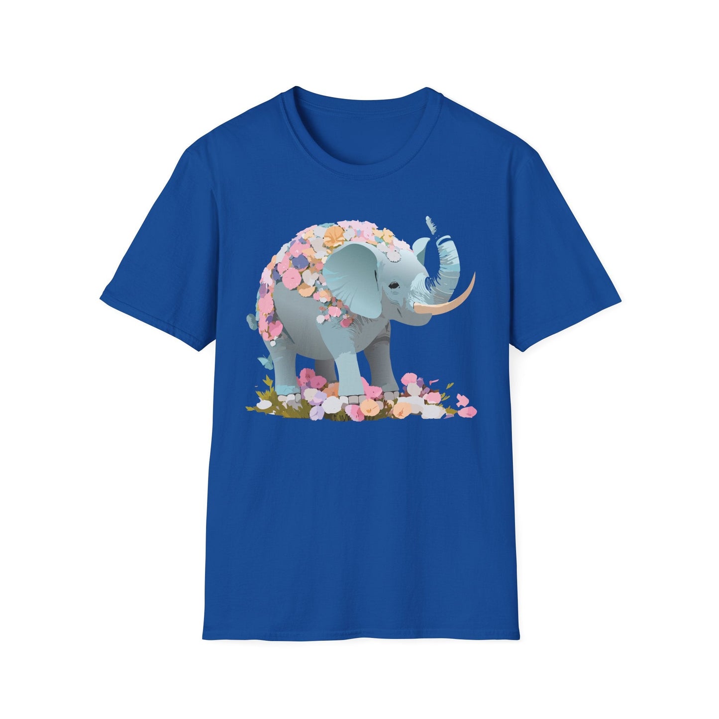 Elephant Graphic T Shirt Gildan Softstyle Unisex Cotton Tee With Elephant Print Design Artwork