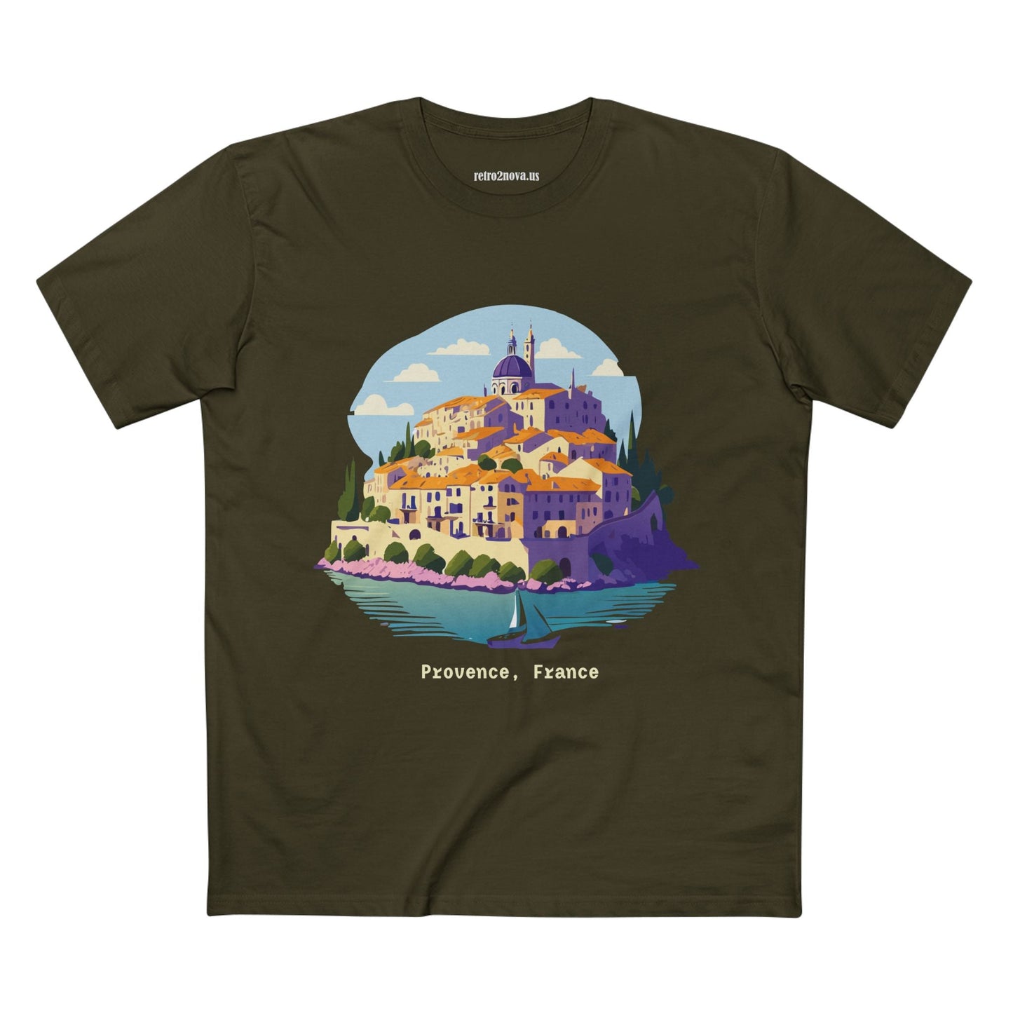 Travel Shirt Provence Tourist Unisex Premium Cotton Tee With Original Art Design Retro2Nova