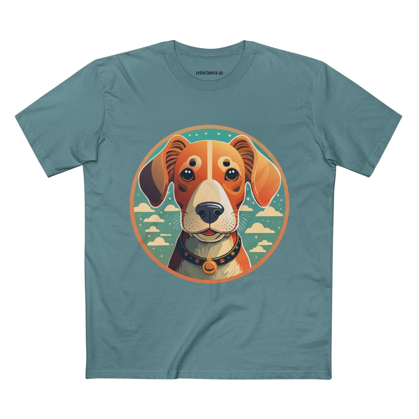 Dog Animal Art Shirt For Unisex Premium Cotton Tee By Retro2Nova With Original Art Design Built For Everyday Comfort