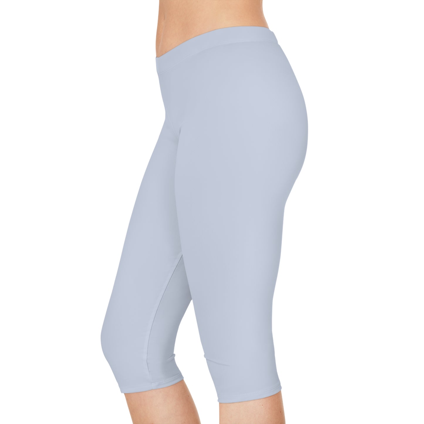 Blue Color Capri Leggings, Blue Capri Leggings 8