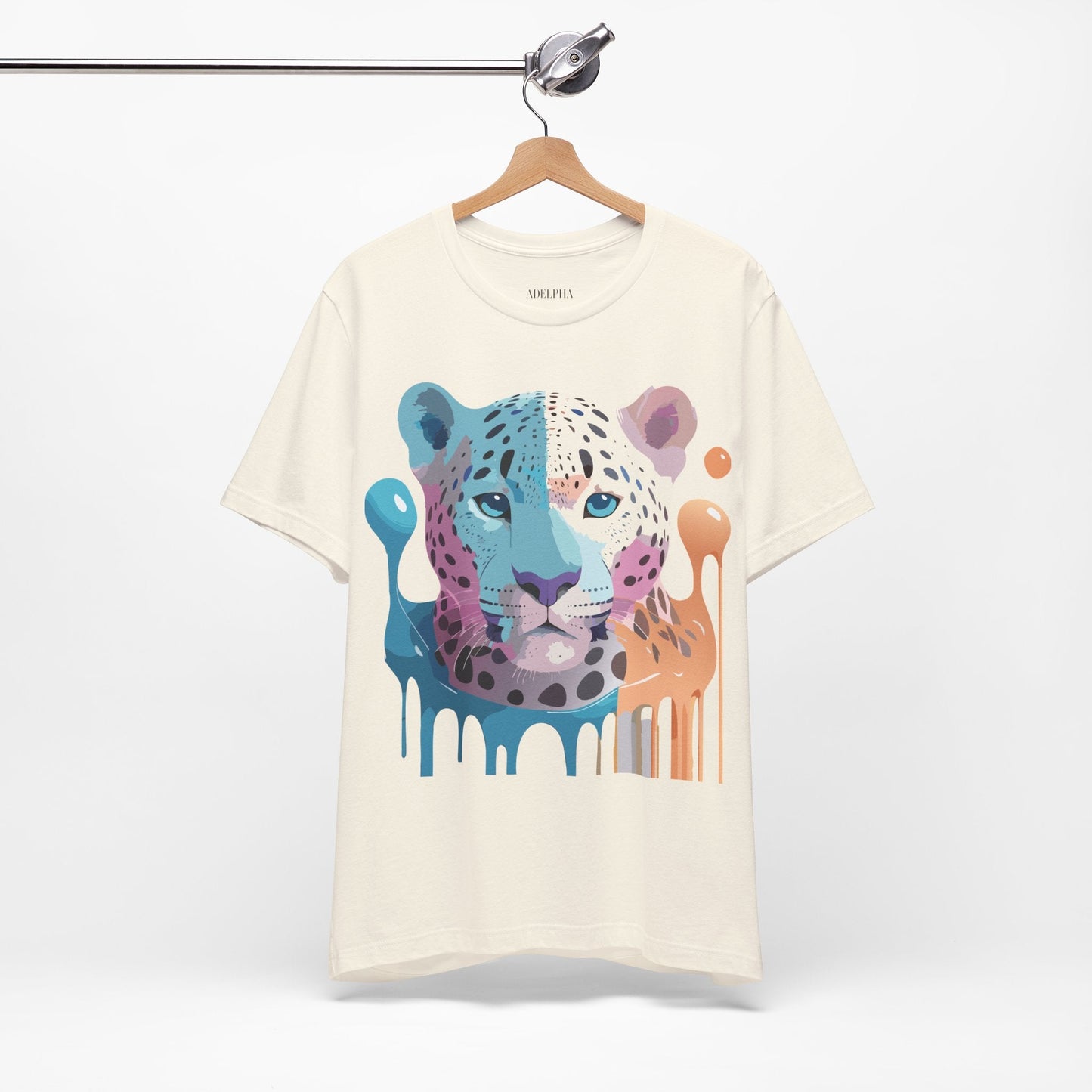 Adelpha Graphic Tee Cheetah Print Unisex Jersey Short Sleeve Shirt Vintage Art