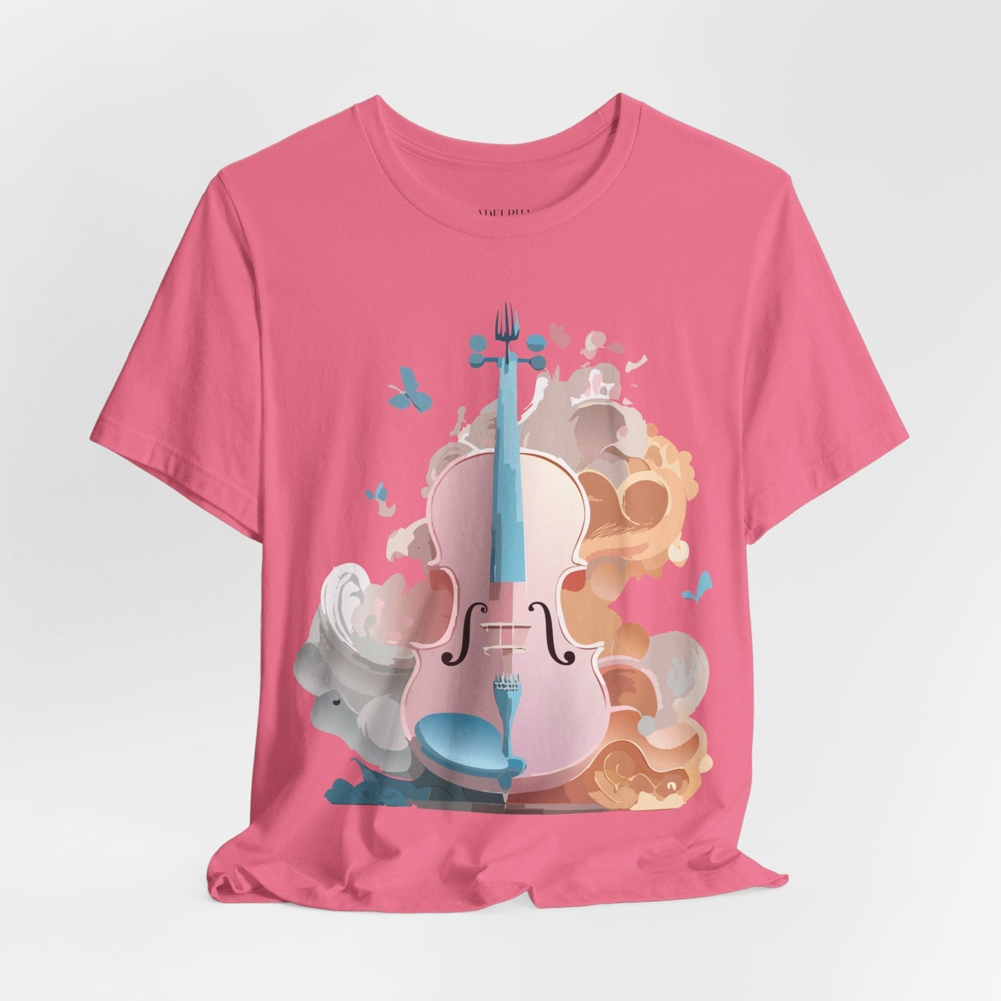 Music Graphic Unisex 100 Cotton Vintage Art with Musical Elements Tee 7
