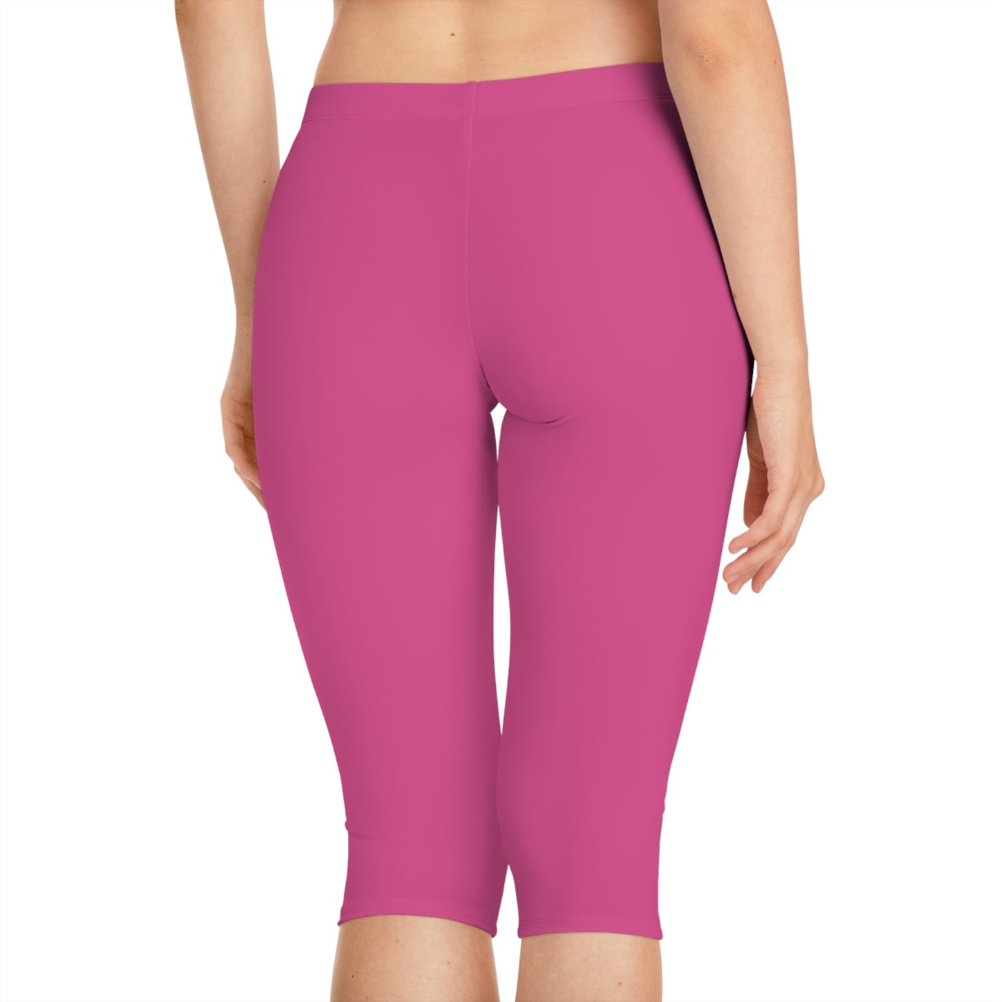 Pink Color Capri Leggings, Pink Capri Leggings 1