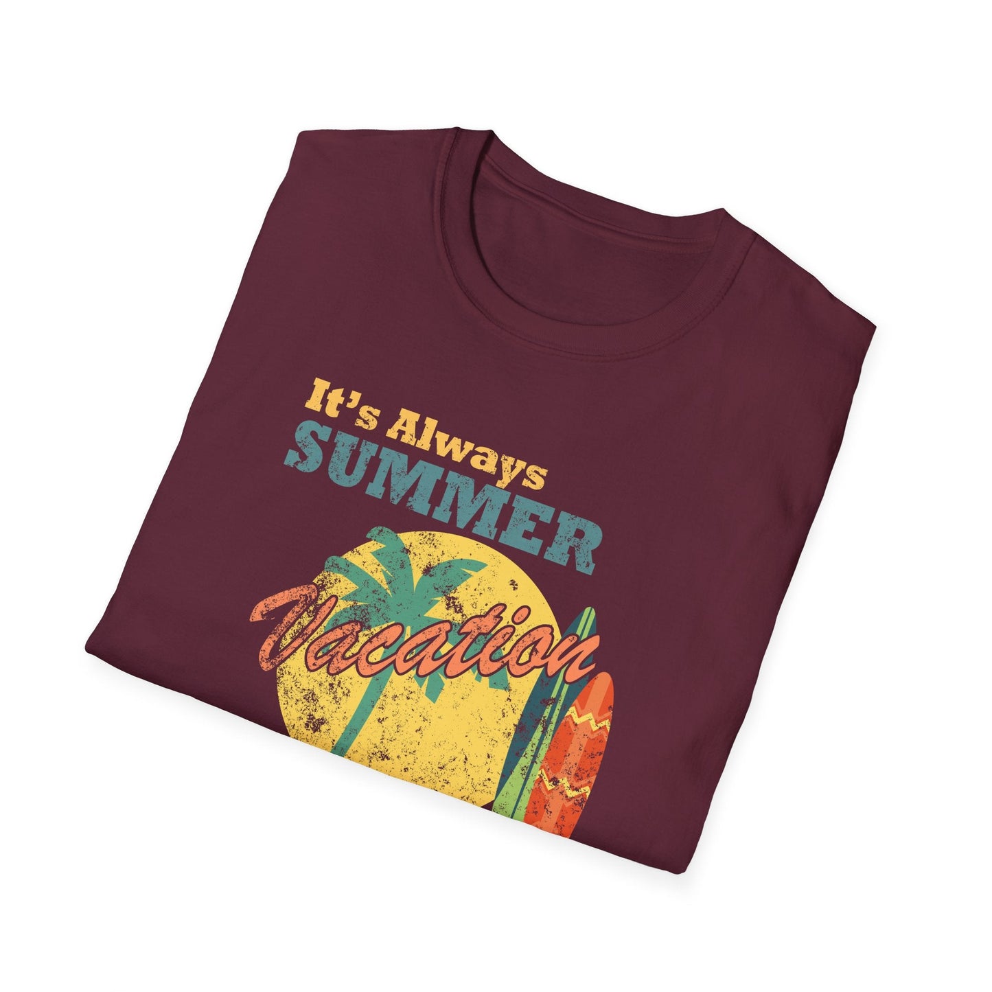 Summer Unisex T Shirt With Art Design Gildan Softstyle 64000 100 Percent Cotton Tee