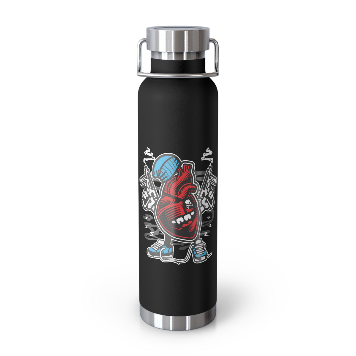 22oz Copper Insulated Water Bottle with Cartoon Design - CV91