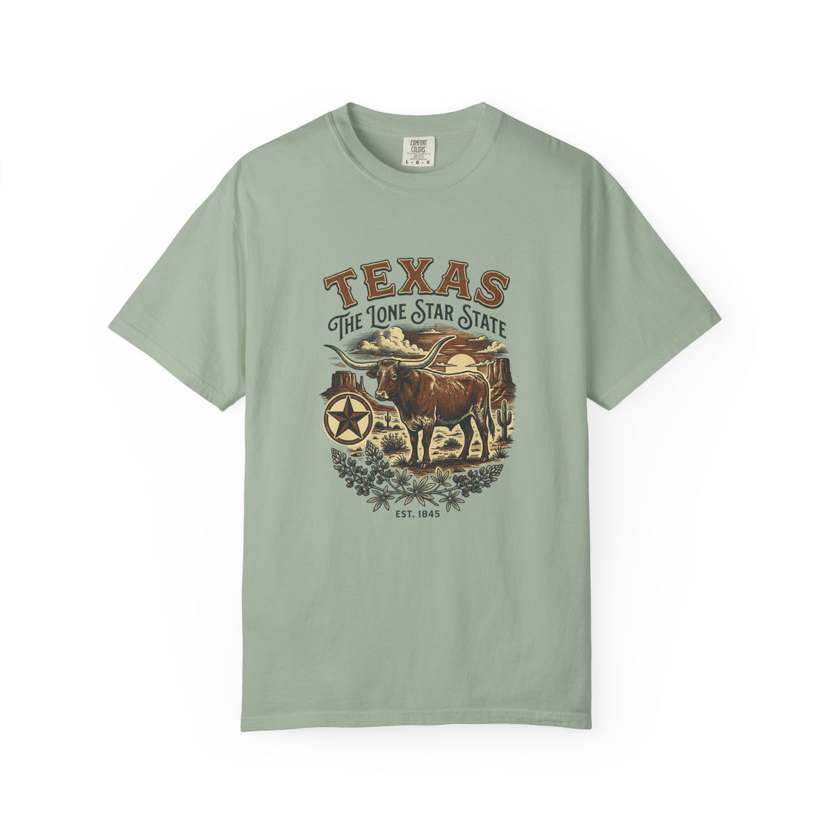 Texas State Vintage Travel Tourist Graphic Tee Unisex 100 Cotton Comfort Colors T-Shirt
