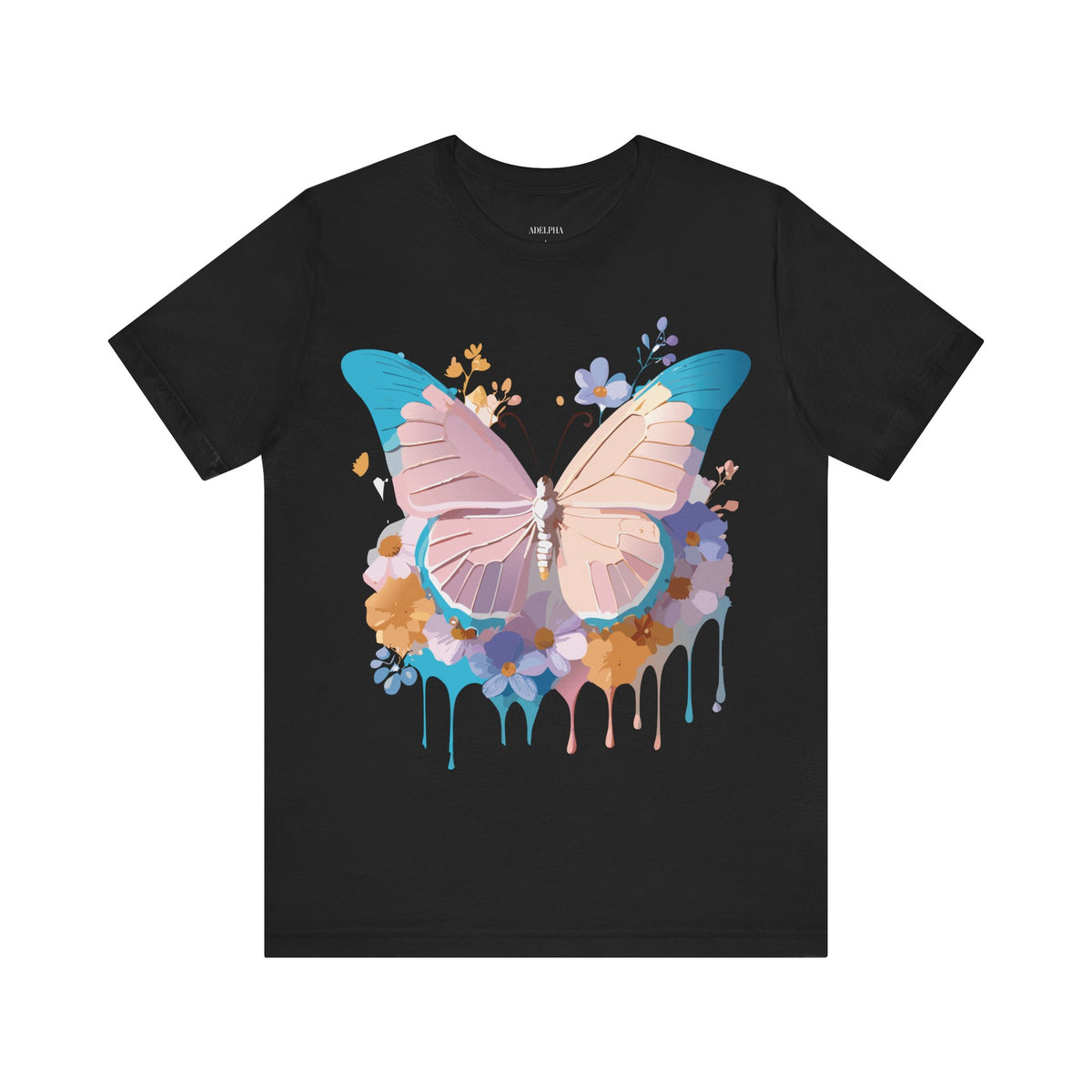 Butterfly Graphic Unisex Cotton Bella+Canvas Tee with Art Design n52