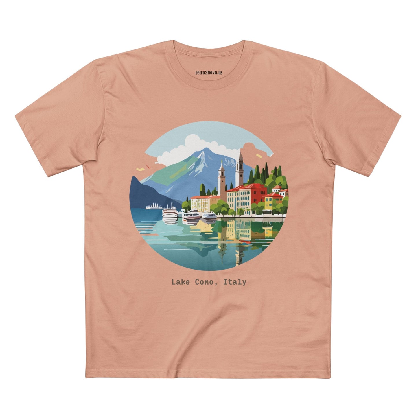 Italy Travel Shirt Unisex Tourist Tee With Original Retro2Nova Art Design Premium Cotton Comfort