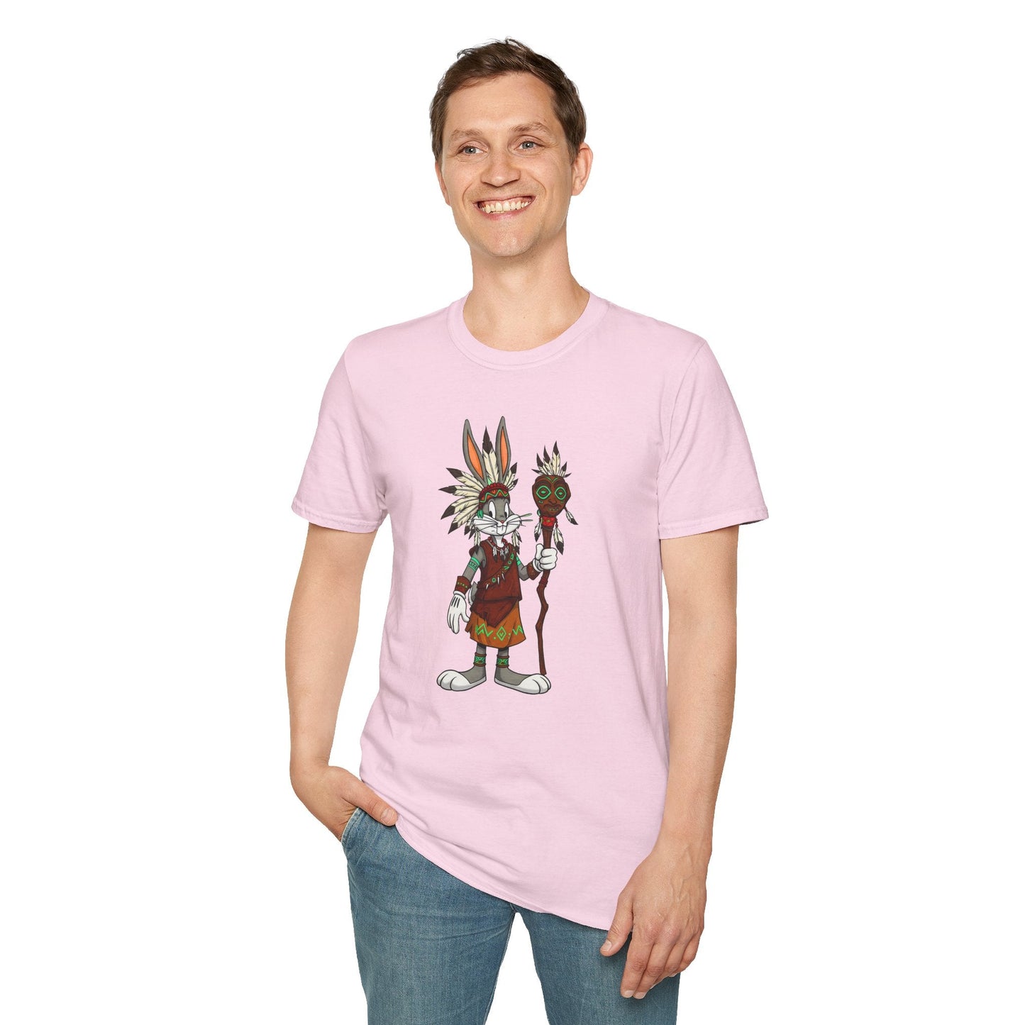 Bugs Bunny T Shirt Unisex Cartoon Character Design Gildan Softstyle 64000 Tee All Sizes
