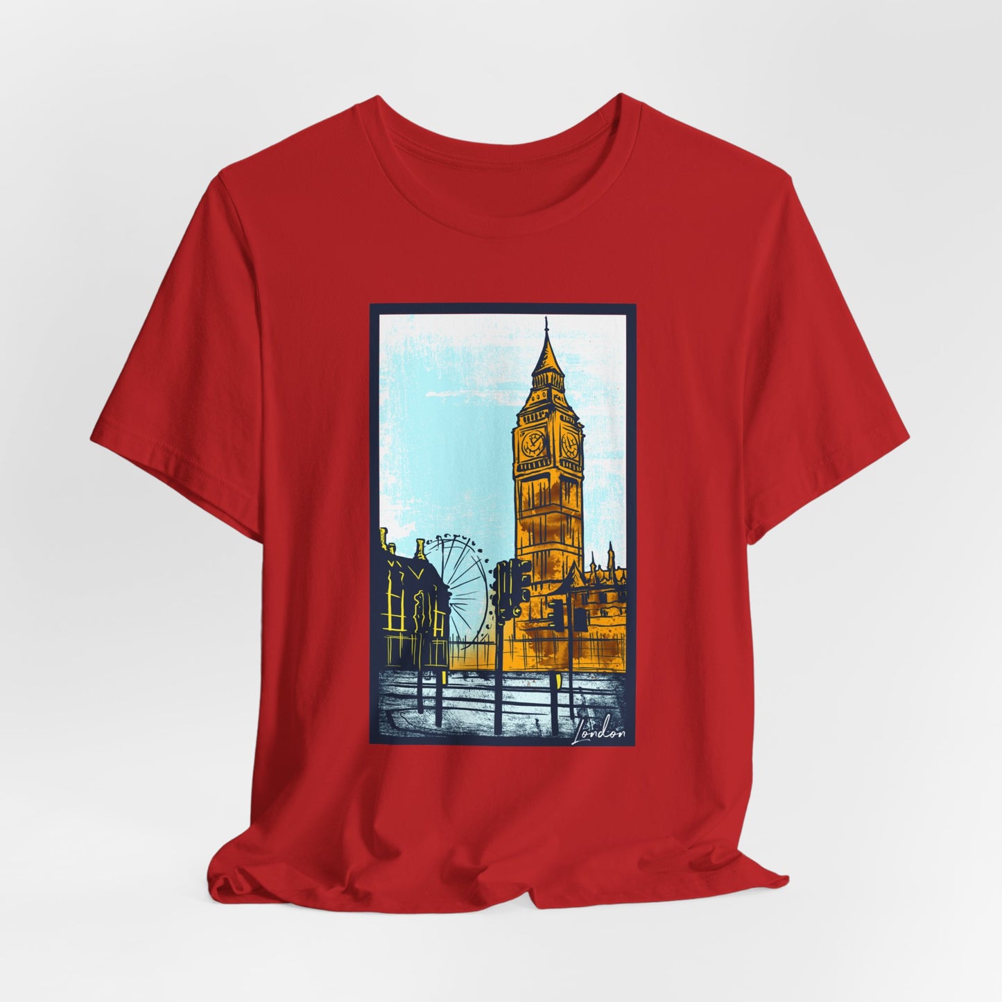 Retro Poster London Graphic Design Tee, London Shirt, Vintage Tees, Art Design T-Shirt, Graphic Tee, Retro Art Shirts