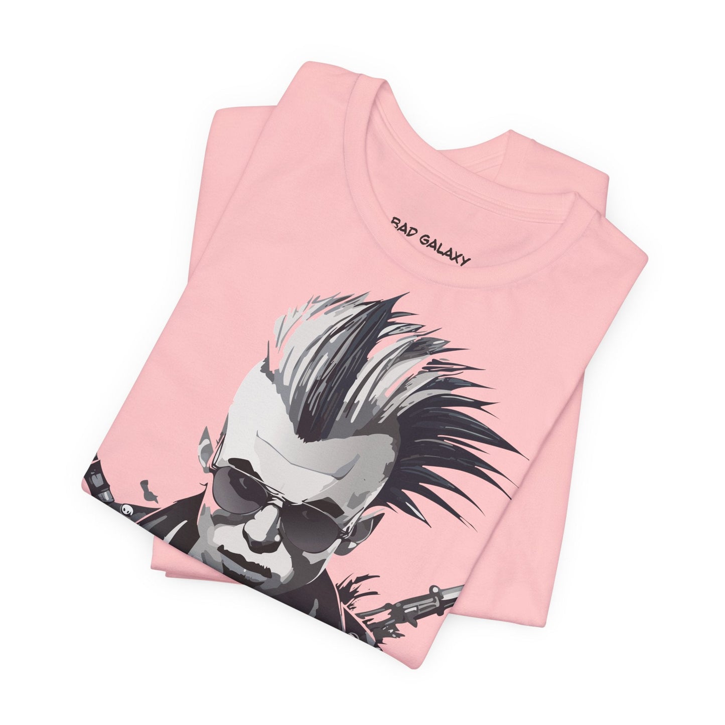 Punk Rock Tee Shirt From Bad Galaxy Made To Order 100 Percent Cotton Eco Friendly Inks USA