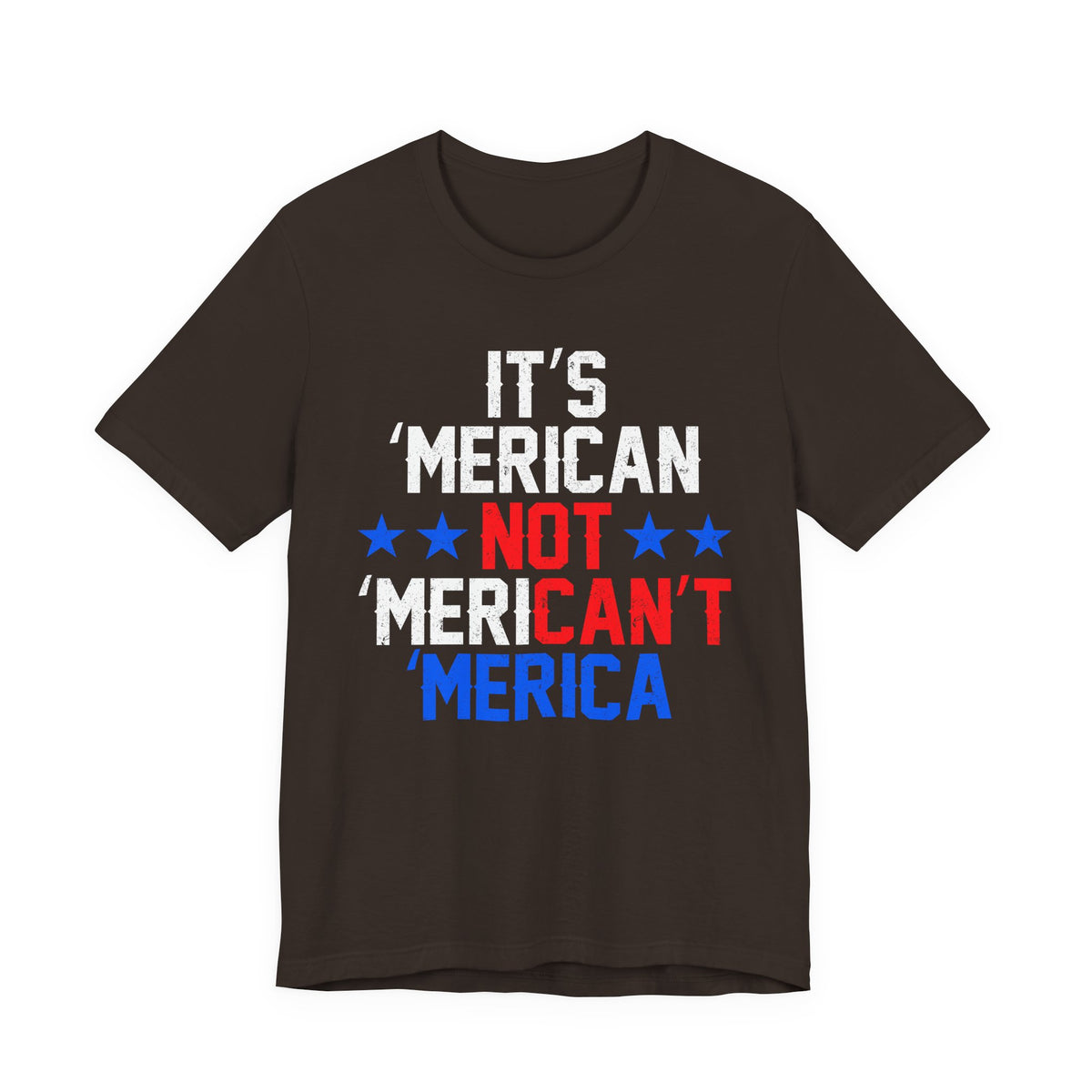 Merica Patriotic T-Shirt USA Stars Red White Blue Unisex Cotton Tee a5