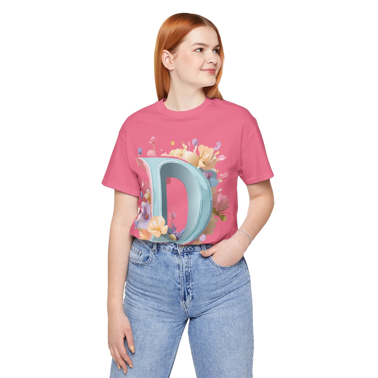 Letter D Graphic T Shirt Unisex Short Sleeve Art Design Tee By Adelpha Vintage Inspired Artwork