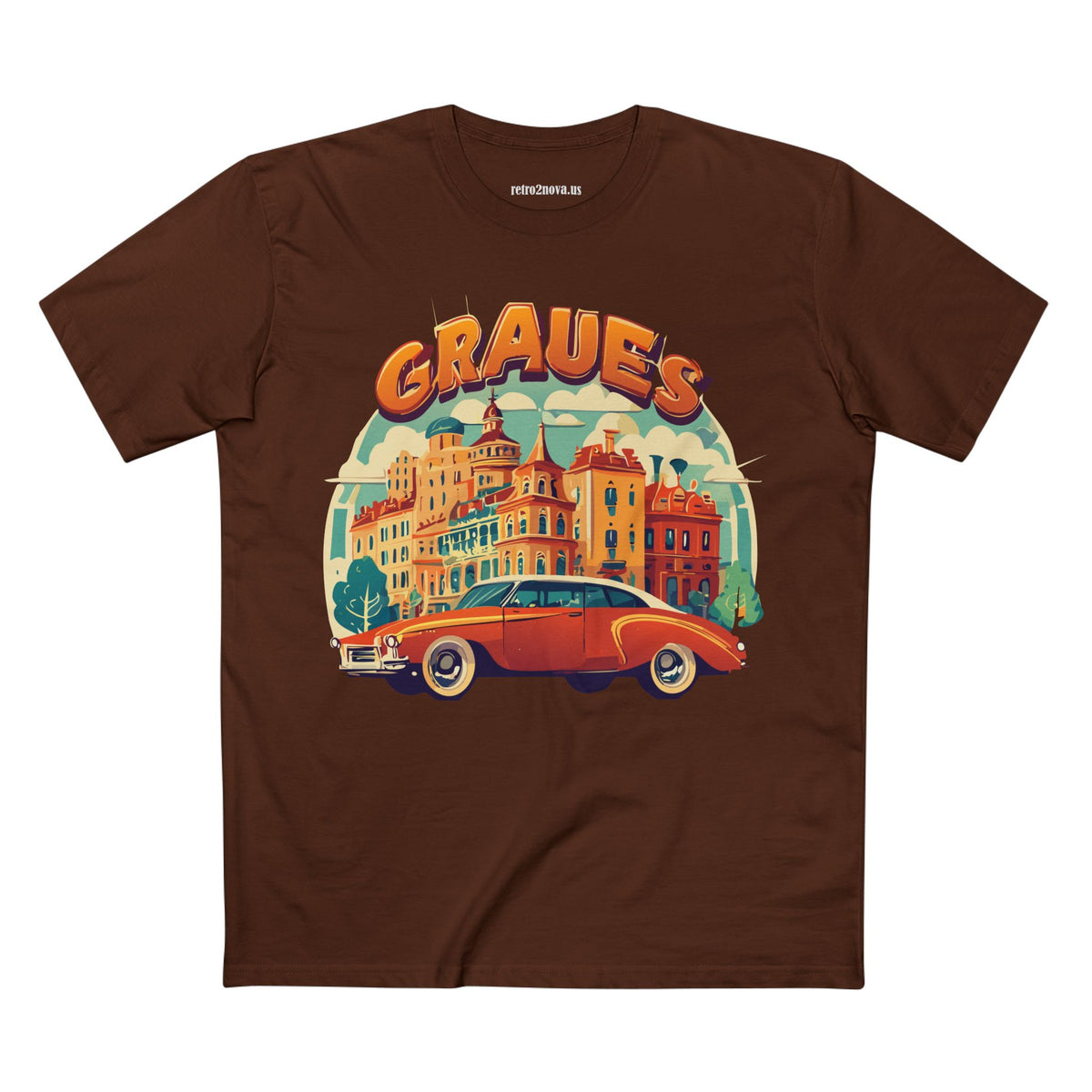 Retro Car Vintage Graphic Tee Staple Unisex 100 Cotton Tee Shirt - RC-25