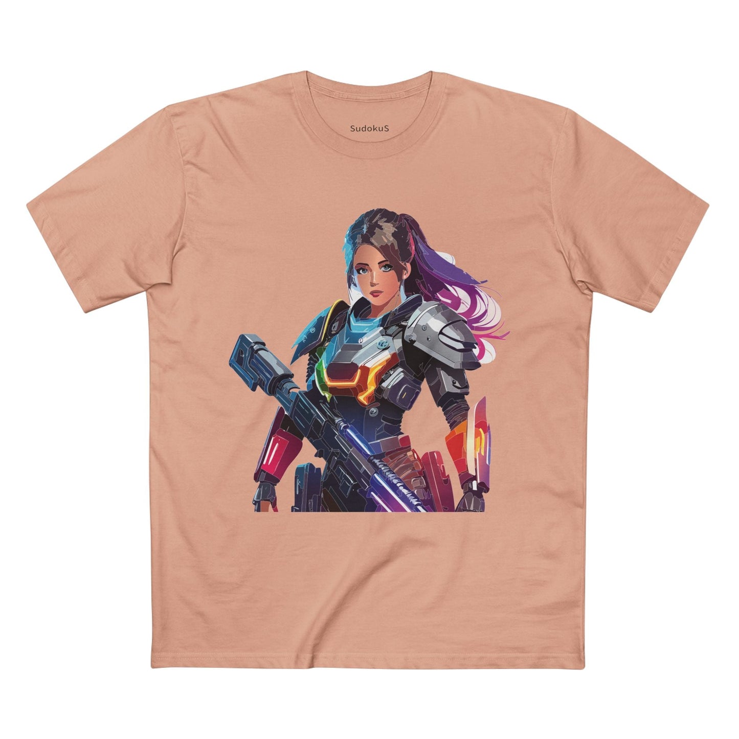 Army-woman Graphic Unisex 100 Cotton Staple Tee 4