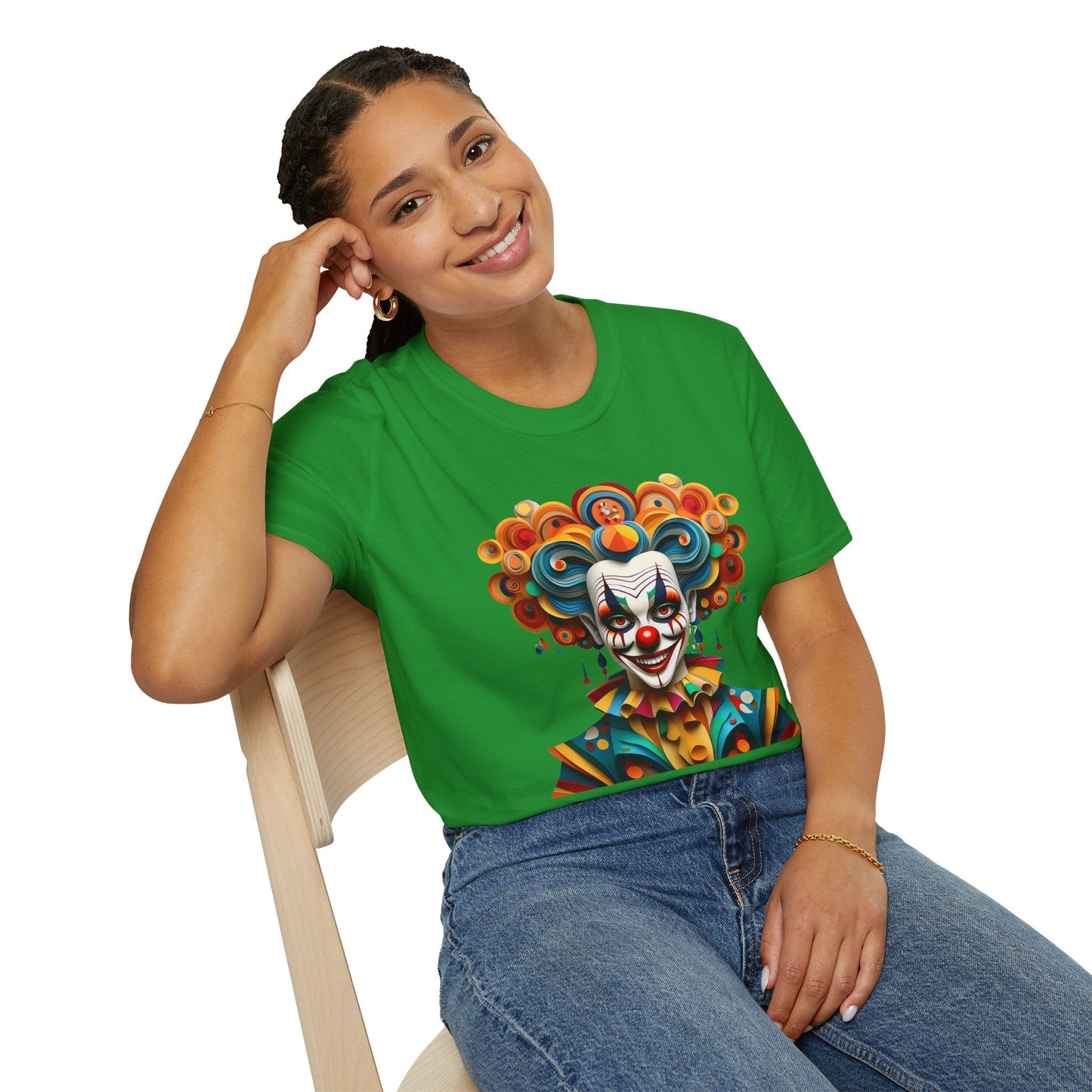 Unisex Clown T Shirt Funny Man Circus Shirt Softstyle Gildan 64000 Short Sleeve Tee