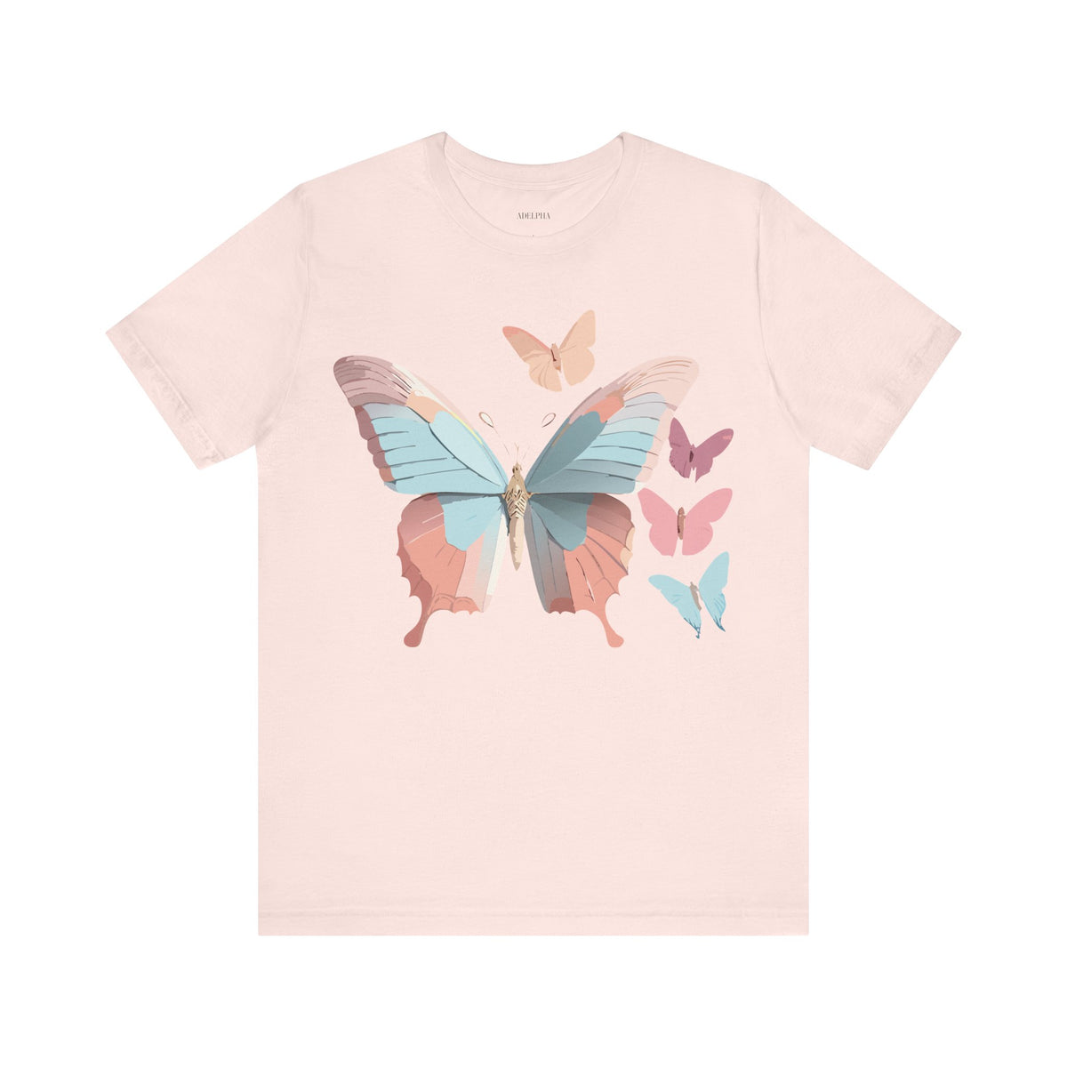 Butterfly Graphic Unisex Cotton Bella+Canvas Tee with Art Design n111