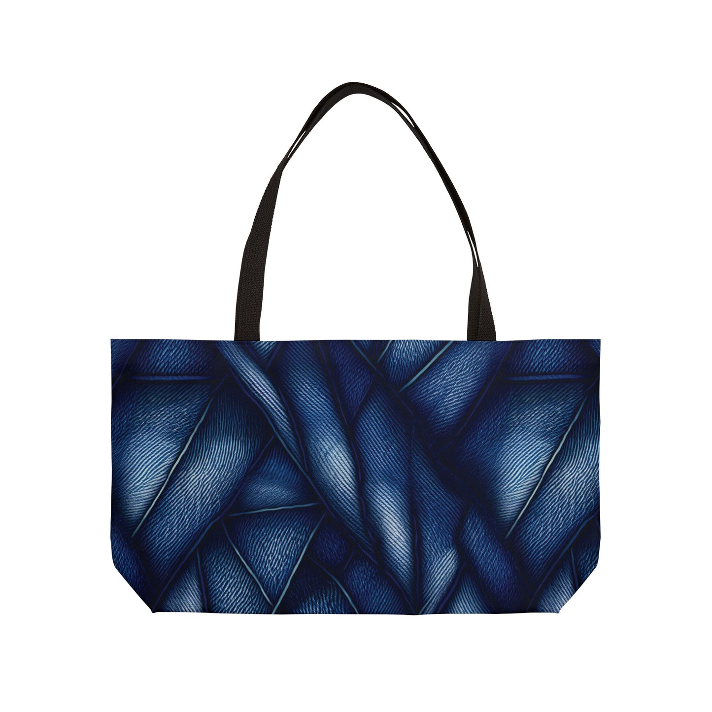 Denim Print Weekender Bag High-Quality 100% Spun Polyester 24x13 Canvas Bag 5