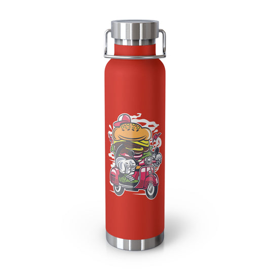 22oz Copper Insulated Water Bottle with Cartoon Design - CV11