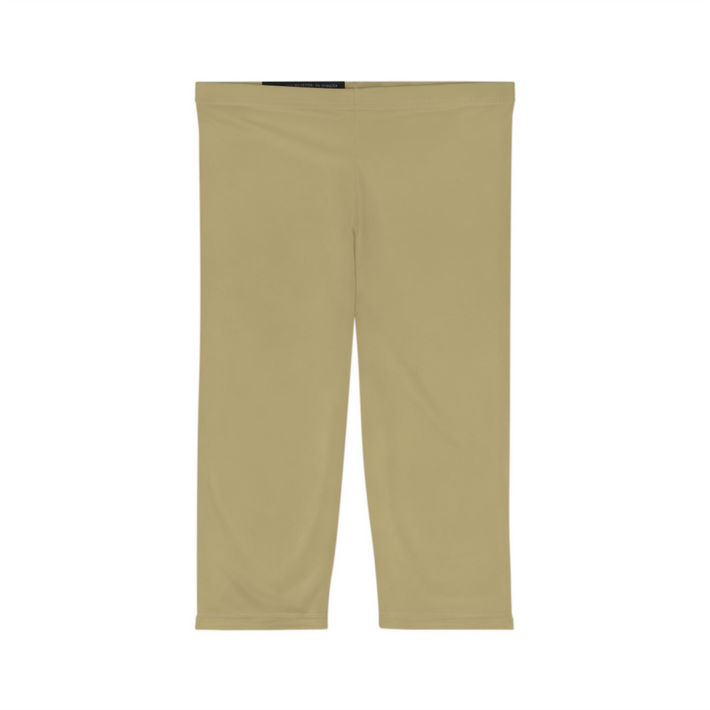 Summer Sand Color Women's Brushed Suede Poly Span Casual Capri Leggings XS-2XL