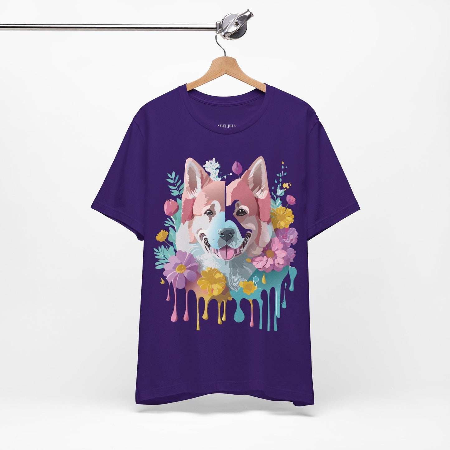 Dog Shirt Graphic Tee Unisex Short Sleeve Adelpha Art Design Vintage Inspired Artwork Edition