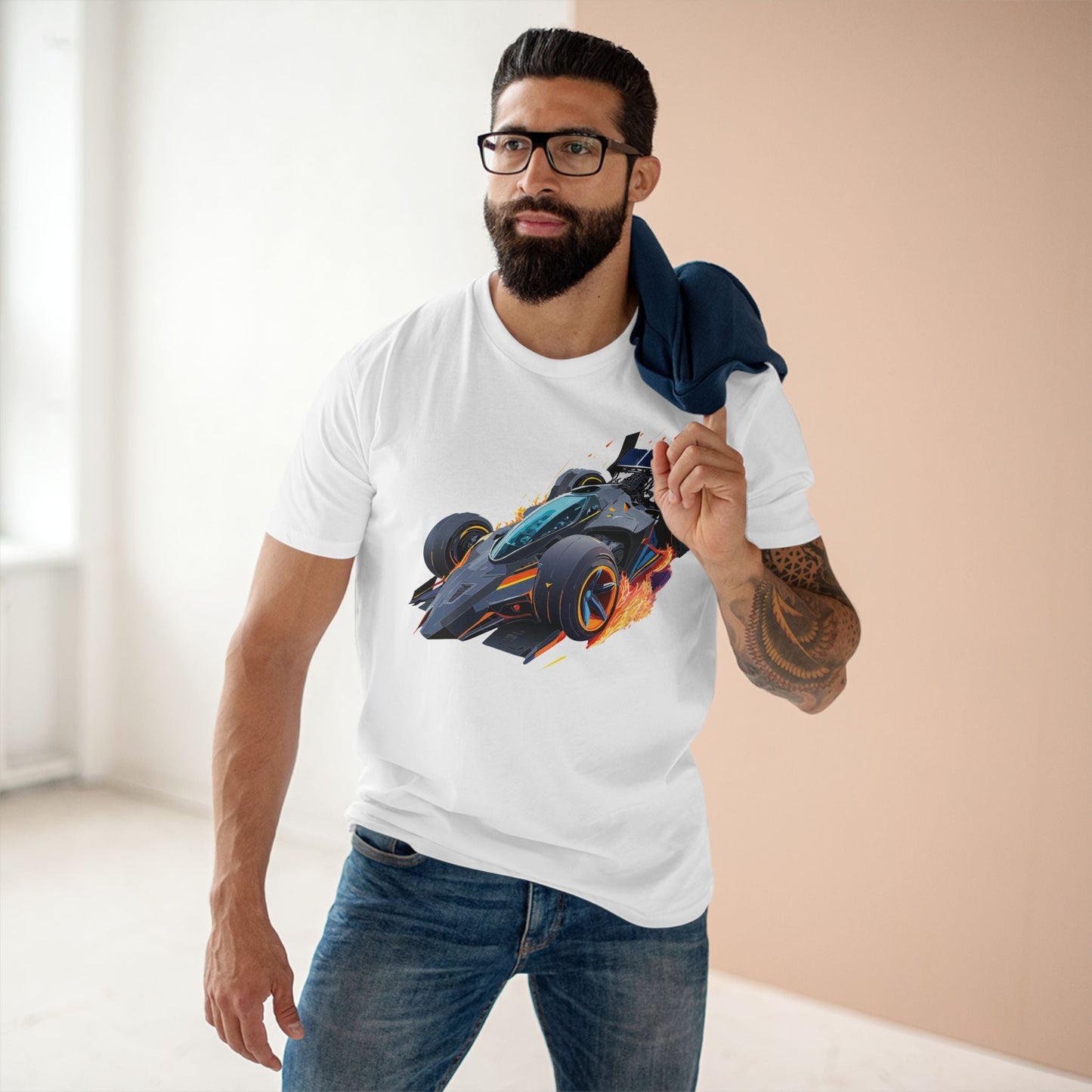 Car Graphic Unisex 100 Cotton Staple Tee 13