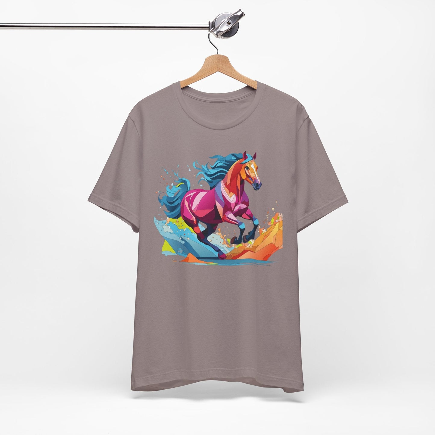 Unisex Animal Tee Shirt With Wild Animals Art Design Short Sleeve Casual Wear Everyday