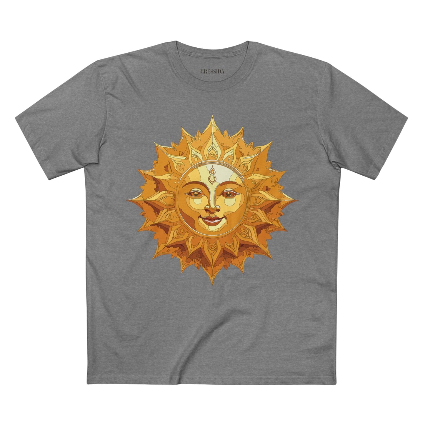 Gold Sun Graphic Unisex 100 Cotton T-Shirt with Golden Art Design 21