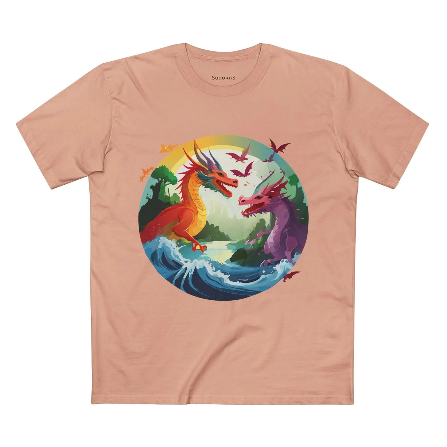 Dragon Graphic Unisex 100 Cotton Staple Tee 16