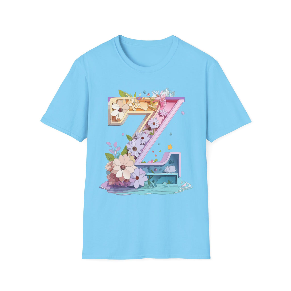 Floral Number 7 T-Shirt | Floral 7 Tee, Birthday 7th, Botanical Number Shirt