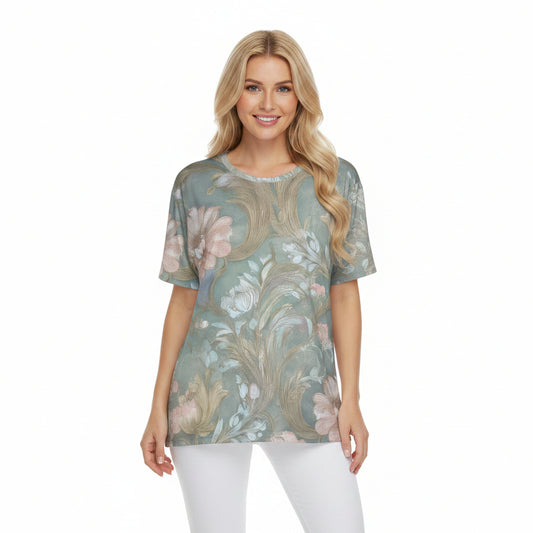 Unisex Poly T-Shirt with Floral Print
