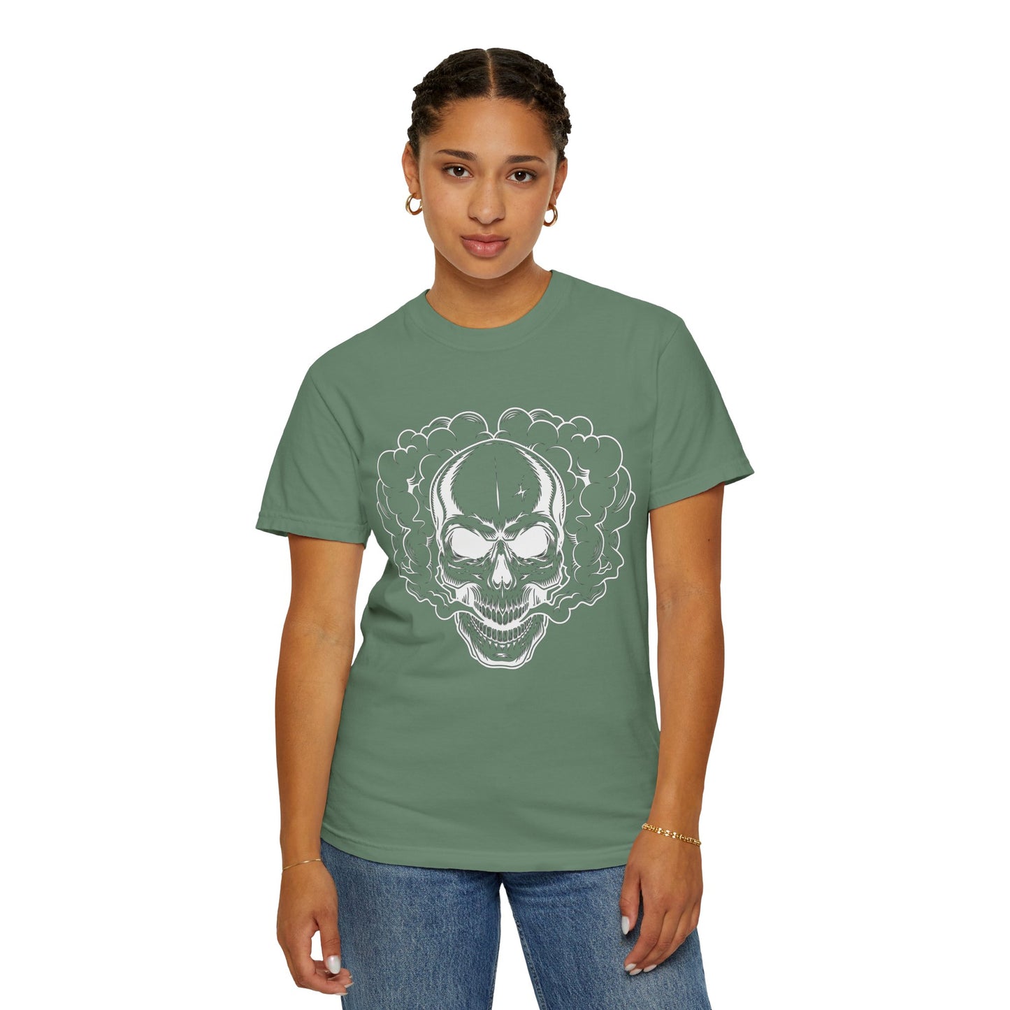 Unisex Cotton Tee Shirt with Skull