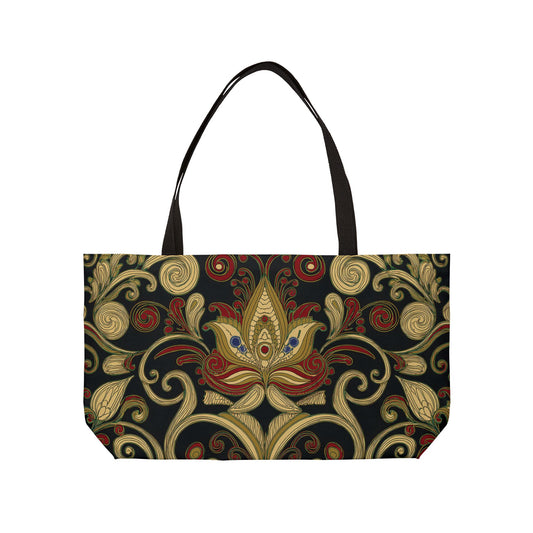Ornament Print Big Bag Unisex Spun Poly 24x13 Canvas Art Bag OR-25