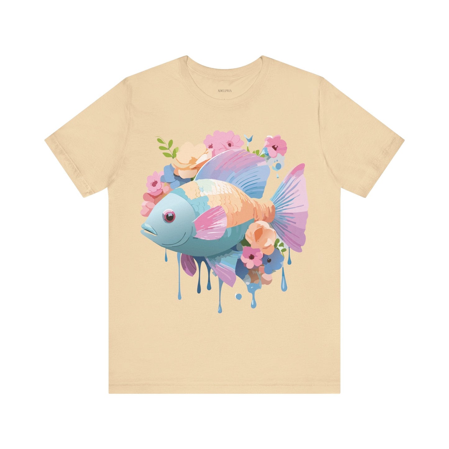 Fish Graphic Unisex 100 Cotton Vintage Artwork Tee 1