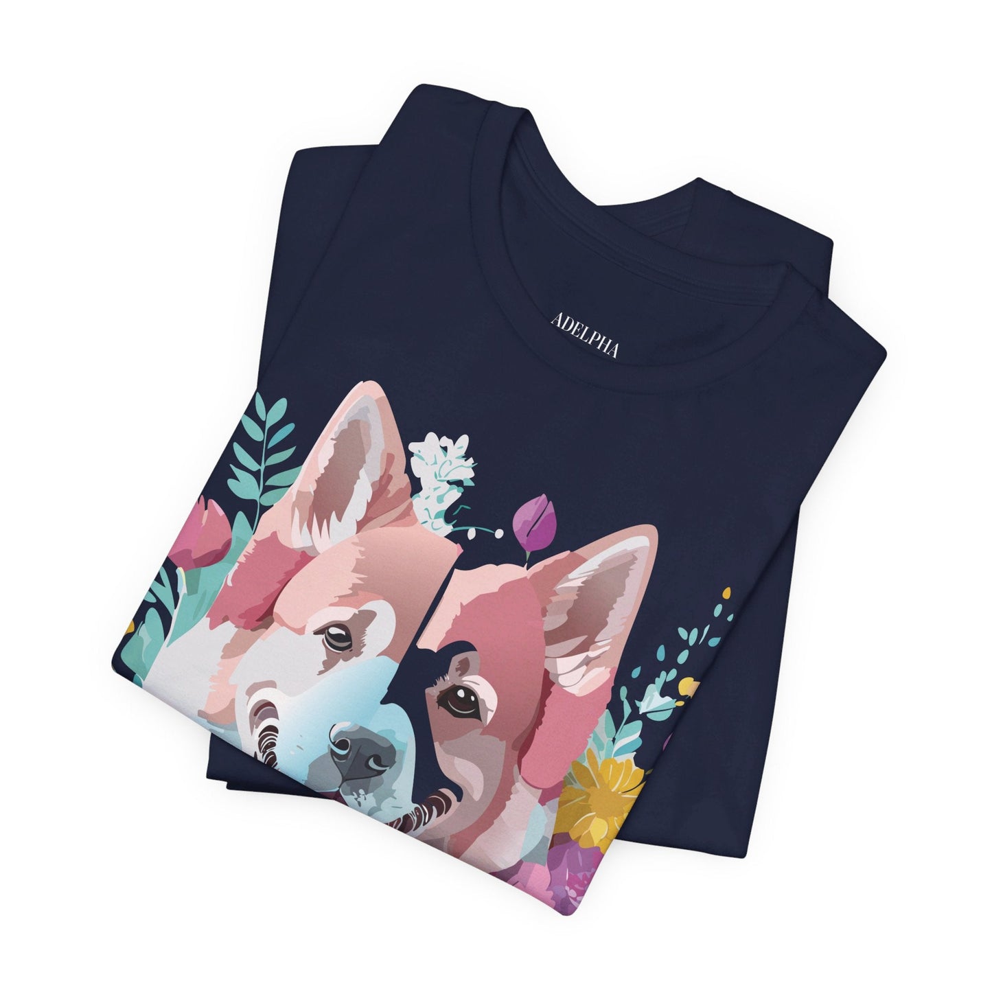 Dog Shirt Graphic Tee Unisex Short Sleeve Adelpha Art Design Vintage Inspired Artwork Edition