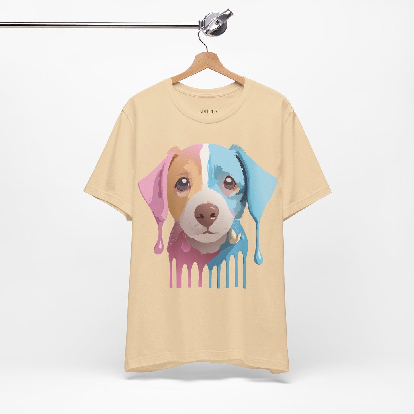 Unisex Dog Graphic Tee With Vintage Inspired Artwork By Adelpha Short Sleeve Casual Shirt